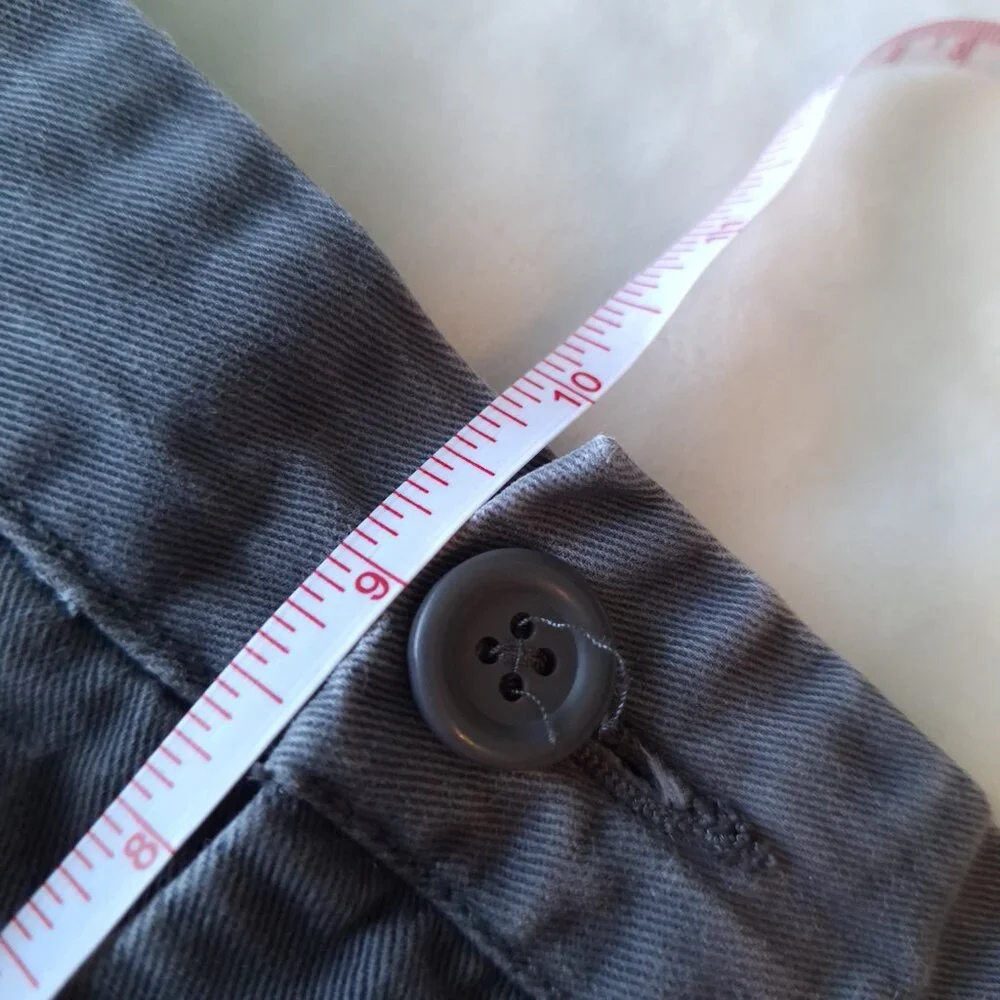 J. Crew Mens 30W Gramercy Chino‎ Gray Anchor Embroidered Shorts Nautical Preppy